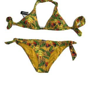 VILEBREQUIN WOMEN'S 2PC BIKINI TIE UP SWIMSUIT FLOWER PRINT